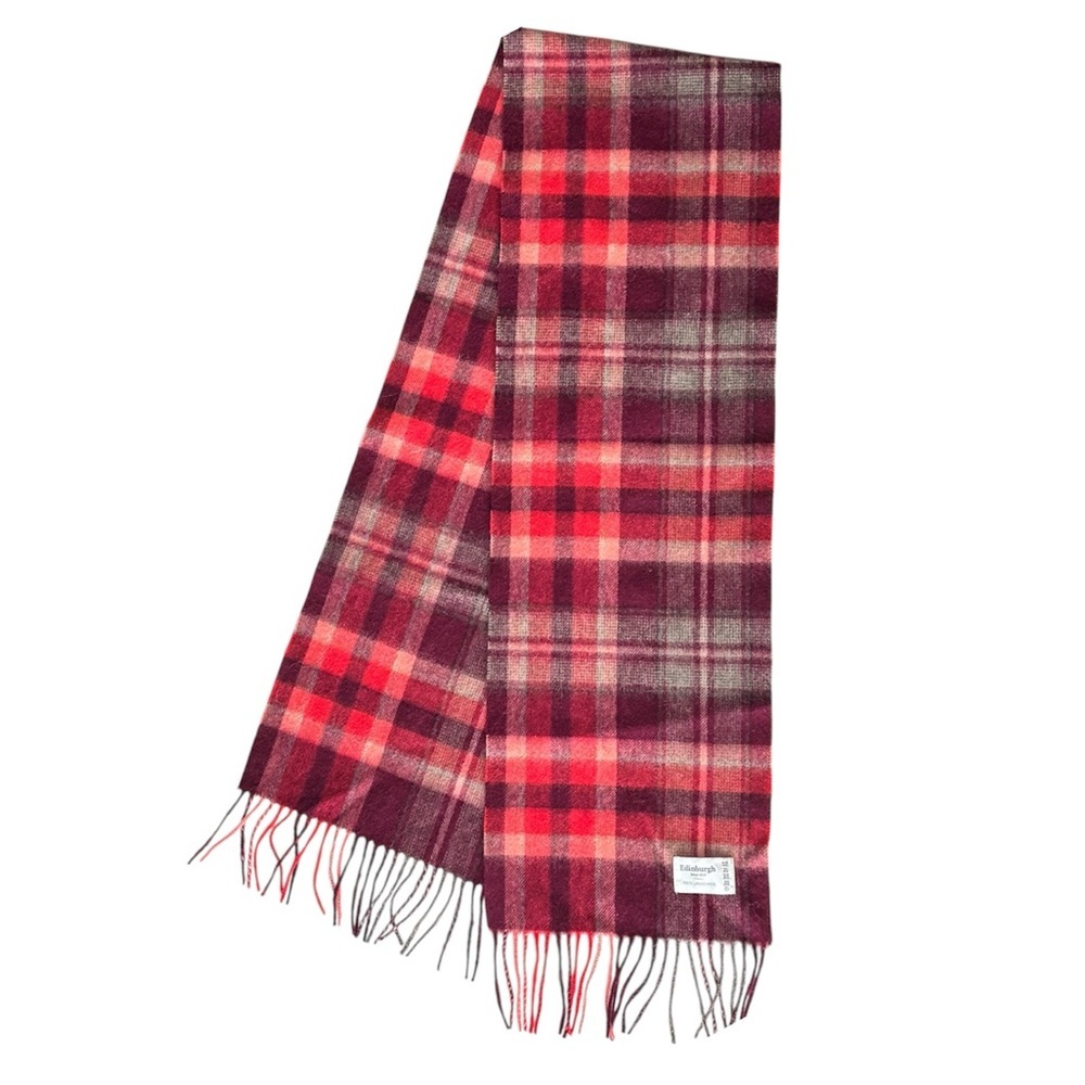 EDINBURGH (Since 1437) 100% Soft Lambswool Plaid/Tartan Fringed Scarf - Picture 4 of 7